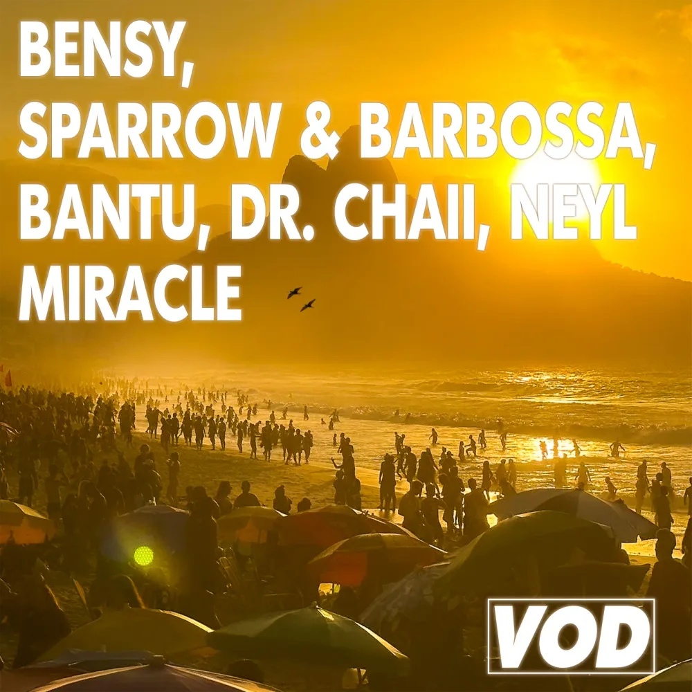 Miracle album artwork for VOD (Keinemusik), designed by Sean Garschi around a photograph of a beach in Rio de Janeiro, Brazil